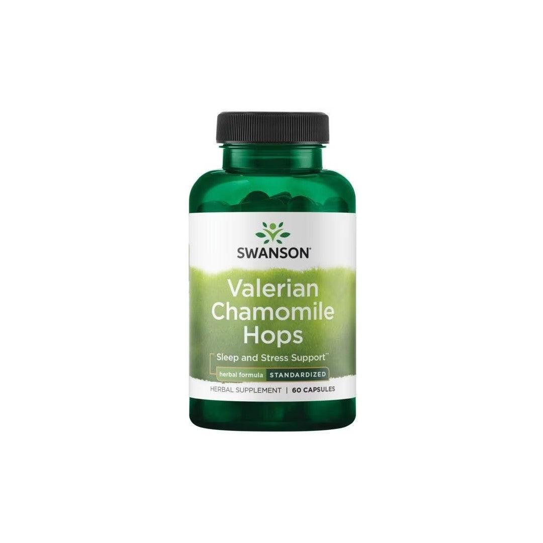 Baldrian Kamille Hopfen - Standarized 60 Kapseln Swanson Health Products